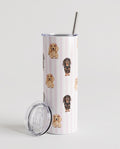 Personalised dachshund 20oz tumbler with straw and lid